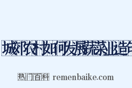 城郊农村如何发展蔬菜业造句是什么意思的图片